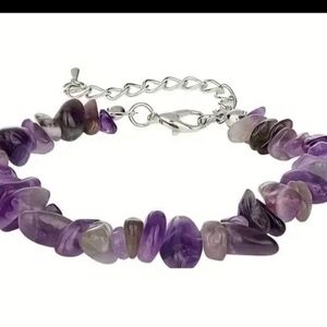 Raw stone Amethyst Bracelet